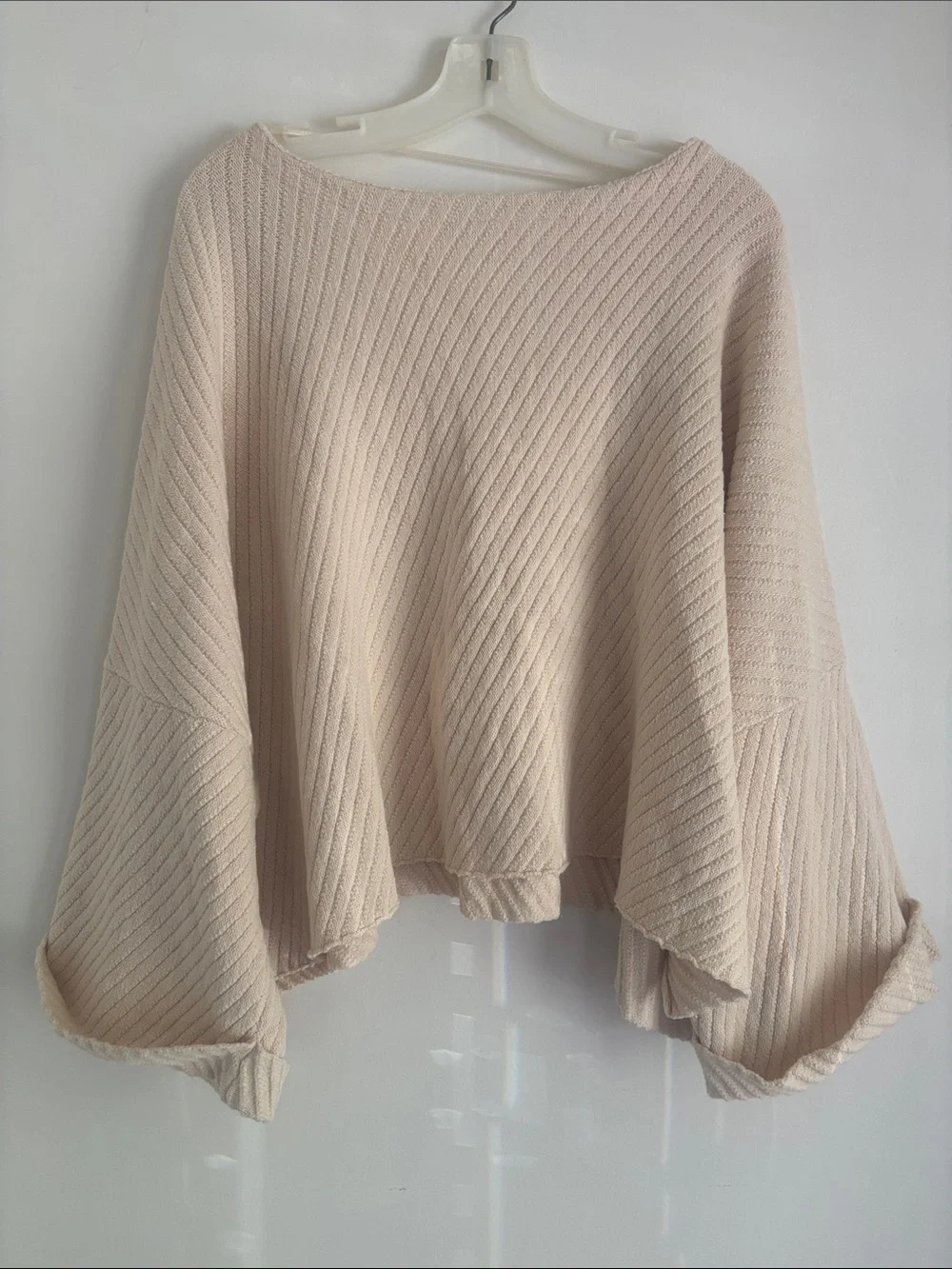 Free People | “I can’t Wait” oversized Sweater in Light Beige Sz S